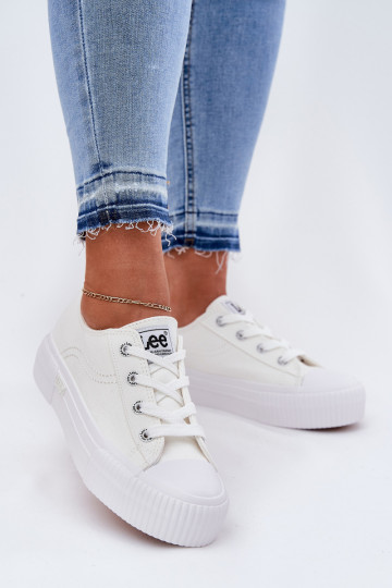 Moteriški platforminiai sportbačiai LEE ISLA C WOMEN LOW 50251001 Balta