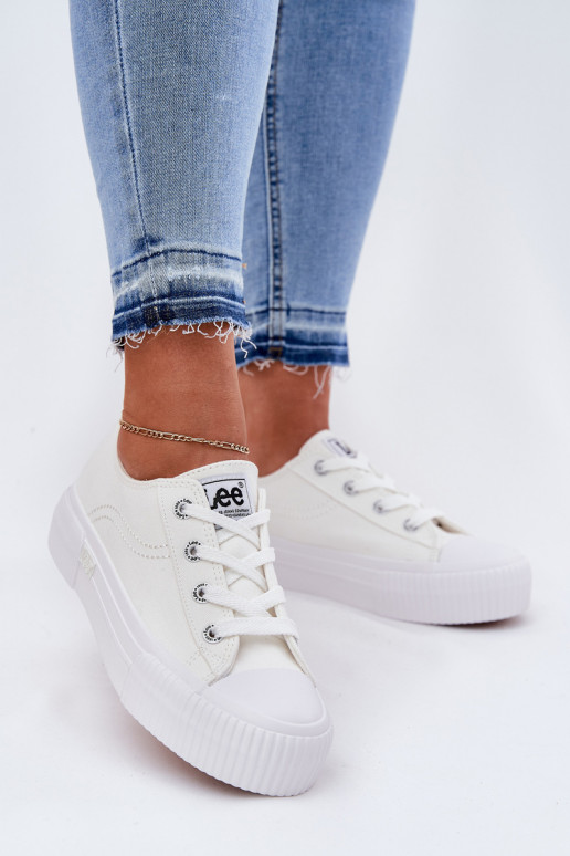 Moteriški platforminiai sportbačiai LEE ISLA C WOMEN LOW 50251001 Balta