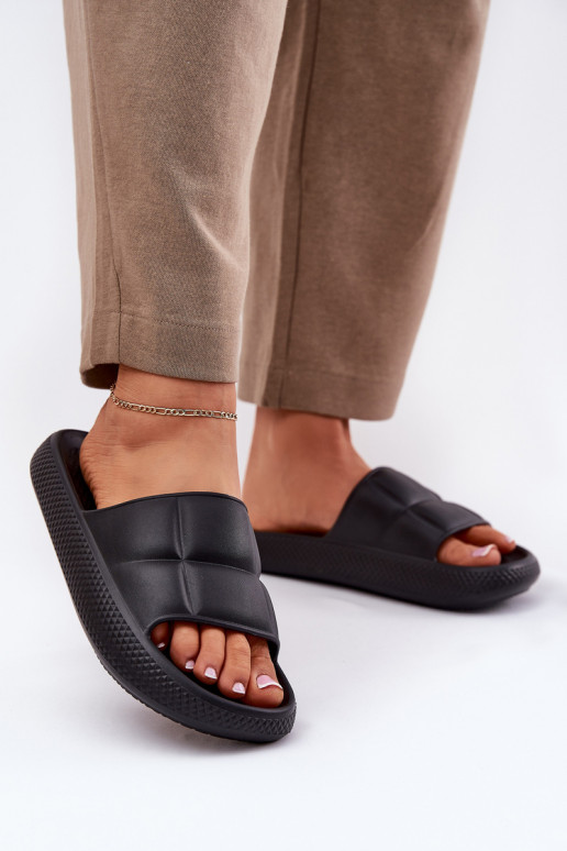 LEE MAYA SLIDER WOMEN LOW 50251016 Juodos moteriškos putplasčio šlepetės