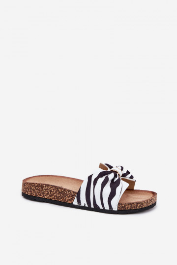 Moteriškos „Zebra Mevuna“ kamštinės platformos šlepetės 2