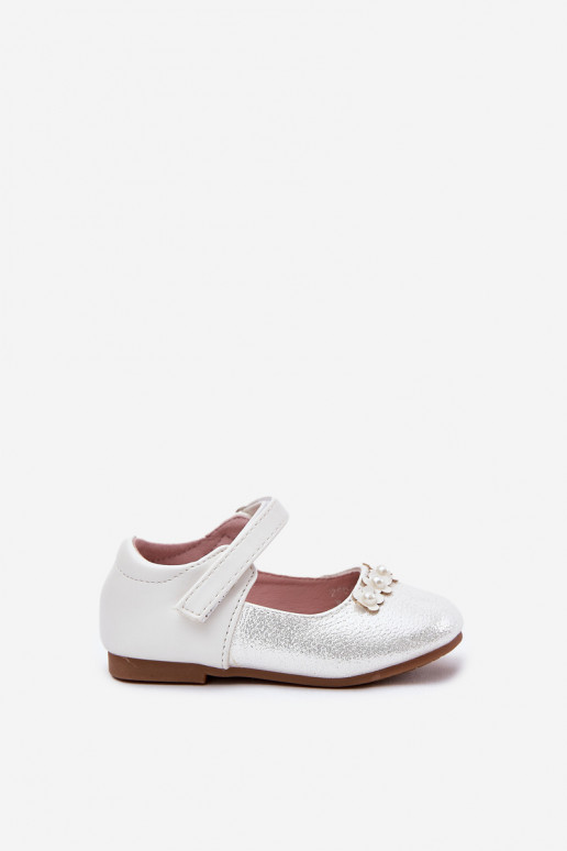 Vaikiškos balerinos su lipdukais ir gėlėmis, baltos Nikione