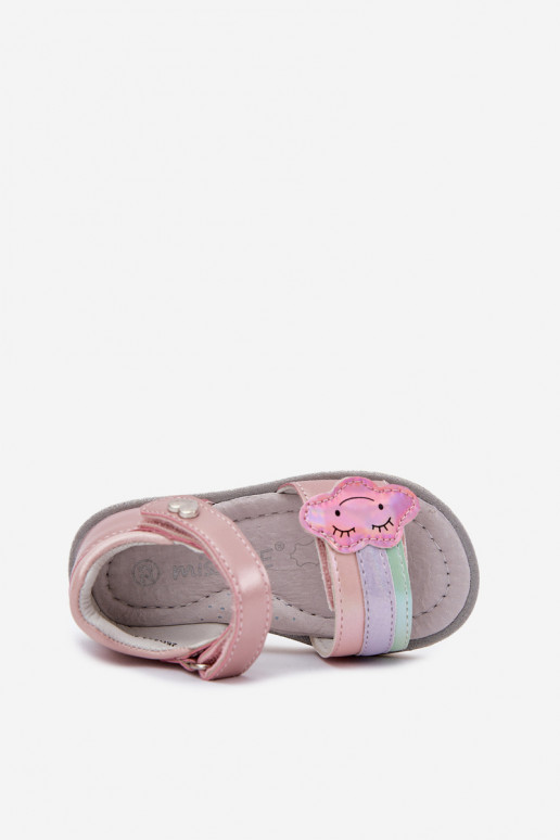 Vaikiškos basutės su Velcro užsegimu, rožinės spalvos, Orailla