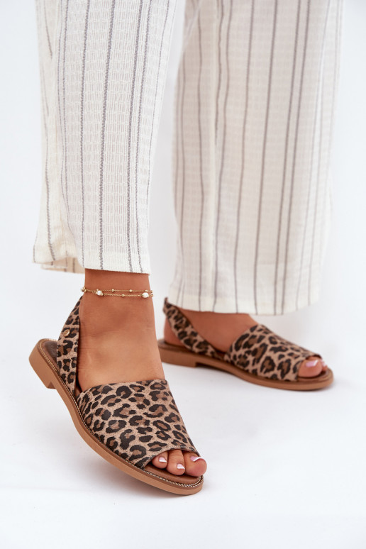 „Zazoo 40327“ leopardo odiniai užsegami sandalai