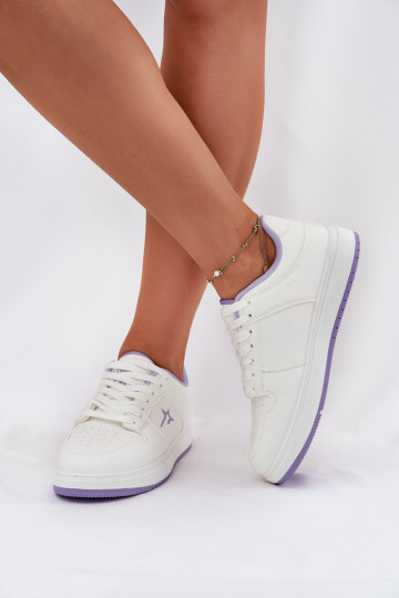 „Big Star RR274A245 HI-POLY SYSTEM“ moteriški sportbačiai, balti ir violetiniai