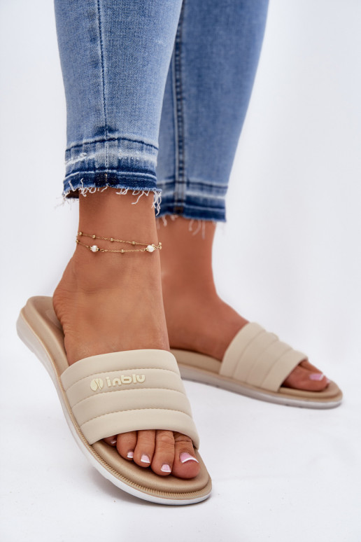 Moteriškos „Inblu“ šlepetės SF000003 smėlio spalvos