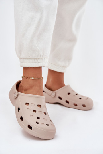 Moteriškos putplasčio šlepetės LEMIGO 806 smėlio spalvos