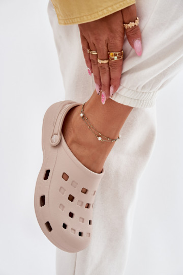 Moteriškos putplasčio šlepetės LEMIGO 806 smėlio spalvos