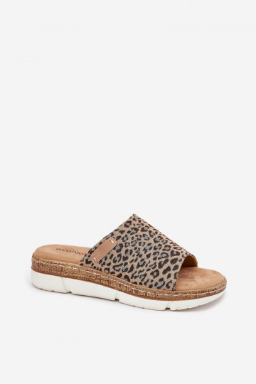 Moteriškos leopardo rašto basutės su pleištu „Norozi“ 2