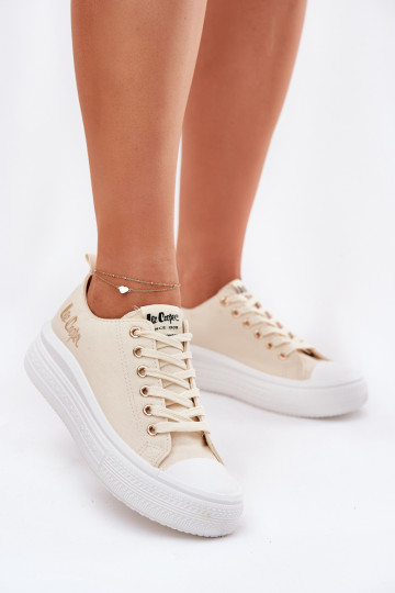Lee Cooper moteriški sportbačiai su platforma LCW-24-44-2464L smėlio spalvos