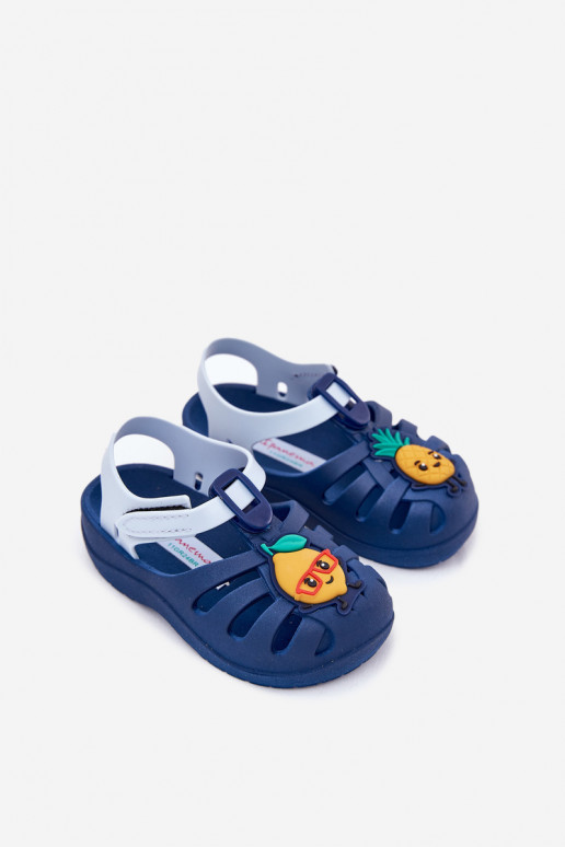 Vaikiškos basutės su velcro užsegimu Fruit 83615 Ipanema Summer XIV Baby Navy Blue