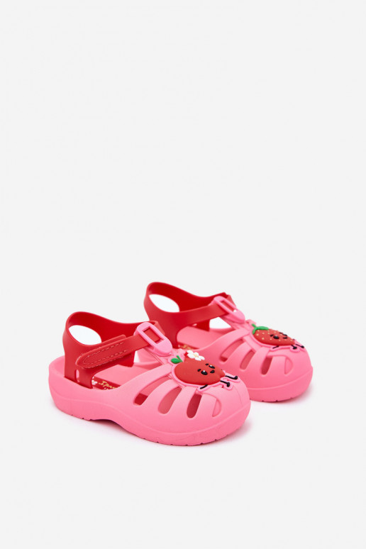 Vaikiškos basutės su velcro užsegimu Fruit 83615 Ipanema Summer XIV Pink-Red