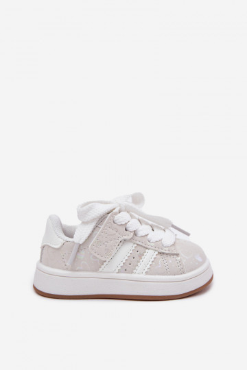 Vaikiški sportbačiai su širdelėmis, balti Mirelle 2