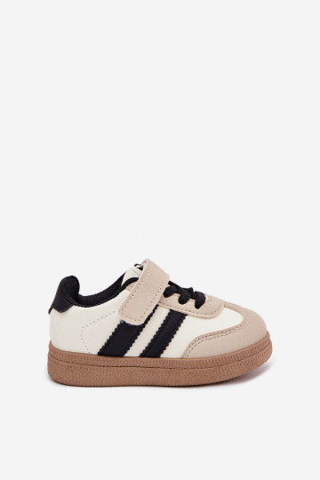 Smėlio spalvos „Adelina“ vaikiški sportbačiai su lipdukais 2