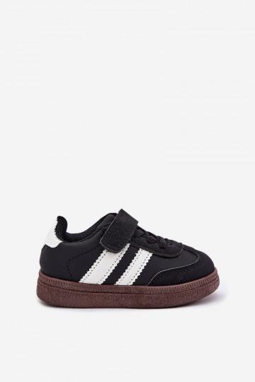 Vaikiški sportbačiai su lipdukais ant velcro, juodi, Adelina 2