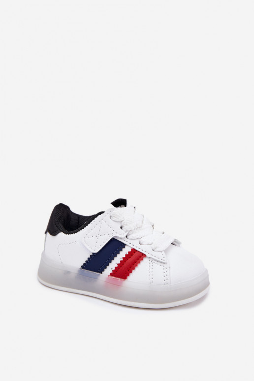 „Arielle“ vaikiški sportbačiai su žėrinčiu padu, juodi ir balti