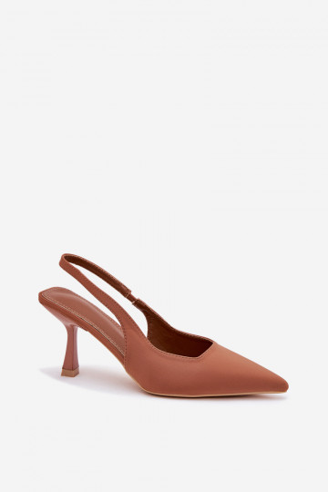 Moteriškos basutės su aukštakulniu, kupranugario spalvos, „Lunira“ 2