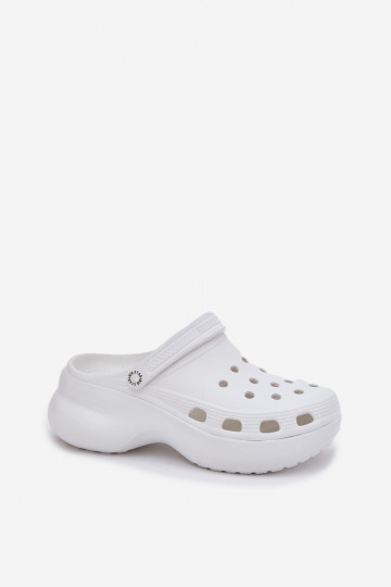 Moteriškos putplasčio šlepetės su masyviu padu „Big Star RR274A119“ baltos 2