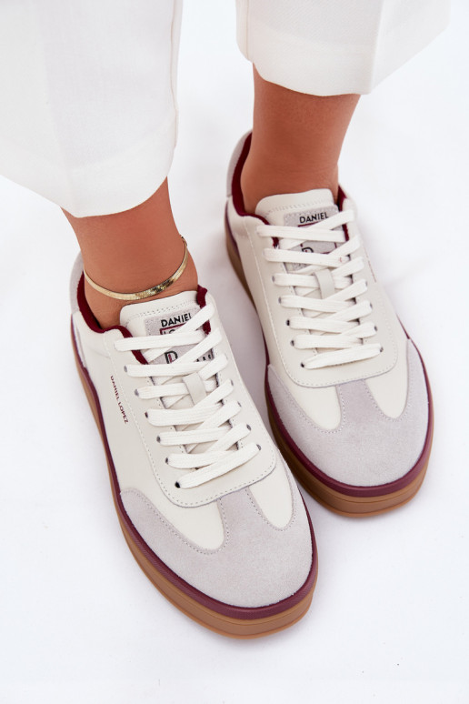 Daniel Lopez Just Dare SS2D4008 odiniai moteriški sportbačiai, balti ir pilki