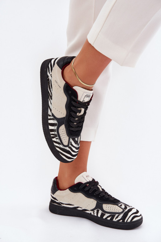 Daniel Lopez Just Dare SS2D4015 zebra smėlio spalvos moteriški sportbačiai