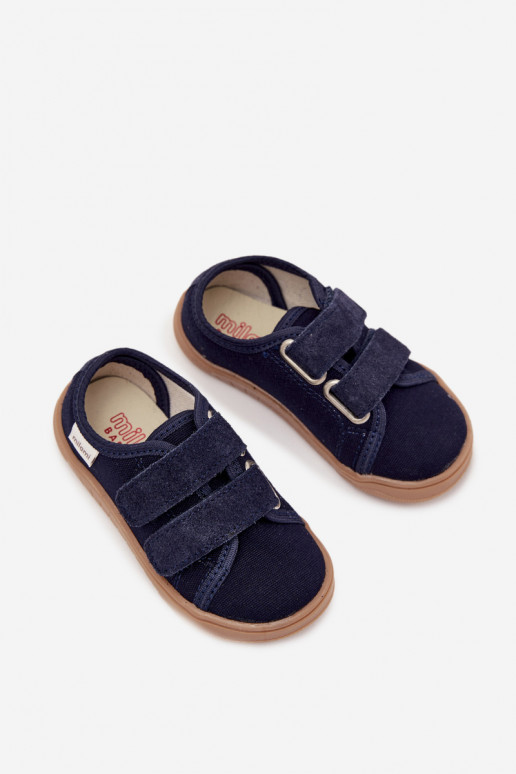 Barefoot berniukiškos šlepetės lygios, Milami, tamsiai mėlynos, Saphira