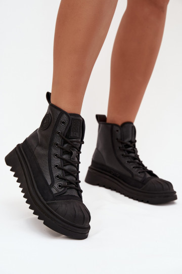 „Big Star OO274A355“ juodi moteriški sportbačiai su aukšta izoliacija