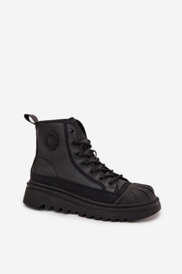 „Big Star OO274A355“ juodi moteriški sportbačiai su aukšta izoliacija 2