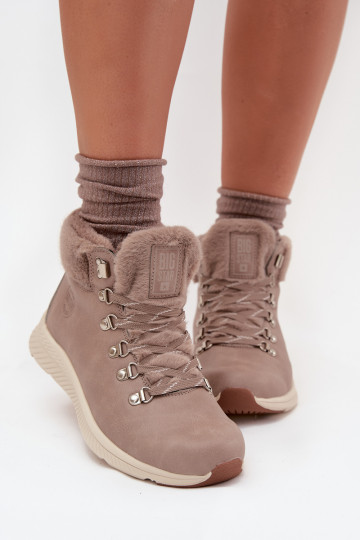 „Big Star MM274487“ moteriški žygio batai su kailiu, pilki