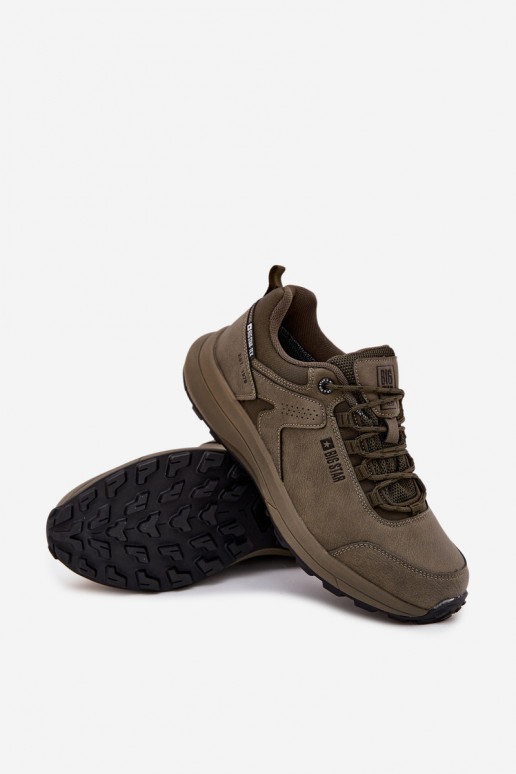 „Big Star OO174367 HI-POLY SYSTEM“ vyriški žygio batai chaki spalvos