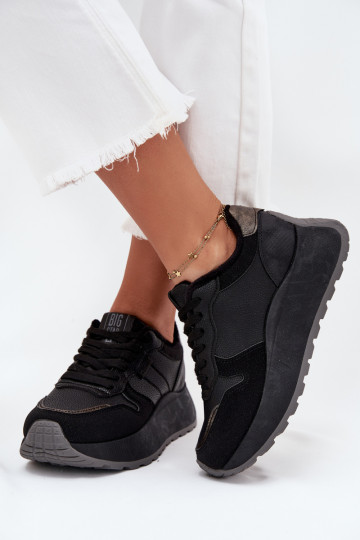 „Big Star SS274007 HI-POLY SYSTEM“ izoliuoti moteriški platforminiai sportbačiai su juodu padu