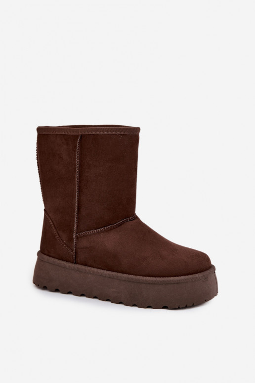 Moteriški sniego batai su kailio pamušalu šokolado spalvos Abrams