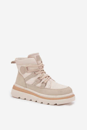 Moteriški šviesiai smėlio spalvos platforminiai aulinukai Liorae 2