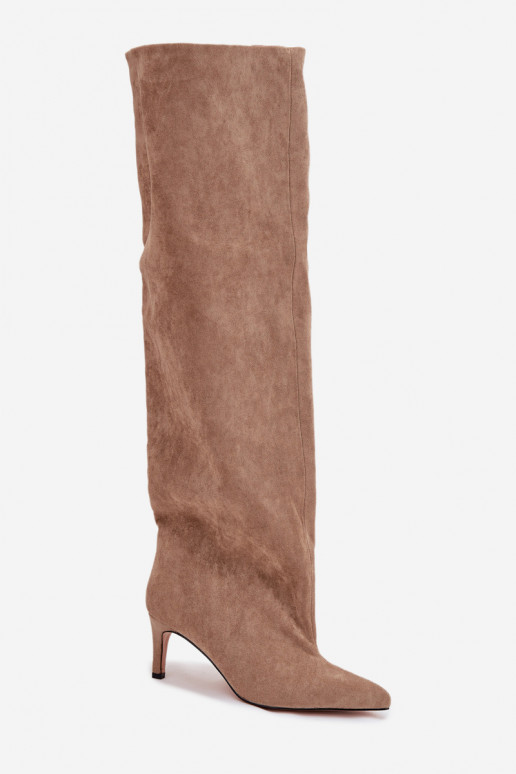 Moteriški aulinukai aukštakulniais smėlio spalvos Mavilla