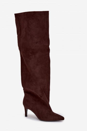 Moteriški aukštakulniai aulinukai, užsegami, šokolado spalvos „Mavilla“ 2