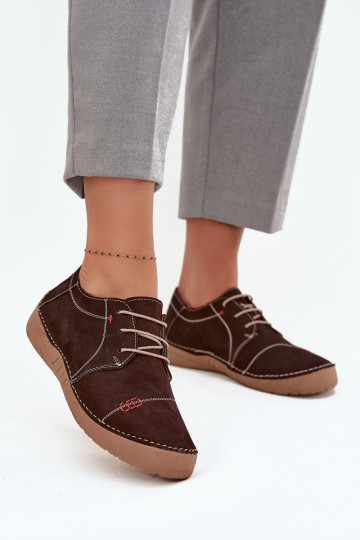 Artiker 57C2114 rudi moteriški odiniai žemakulniai bateliai su siūlėmis