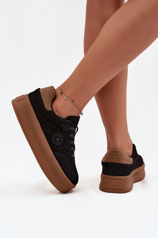 „Big Star SS274761“ moteriški sportbačiai su platforma, juodi