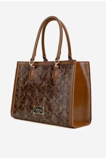 NOBO BAG6150-M17 gyvūnų rašto krepšys rudas
