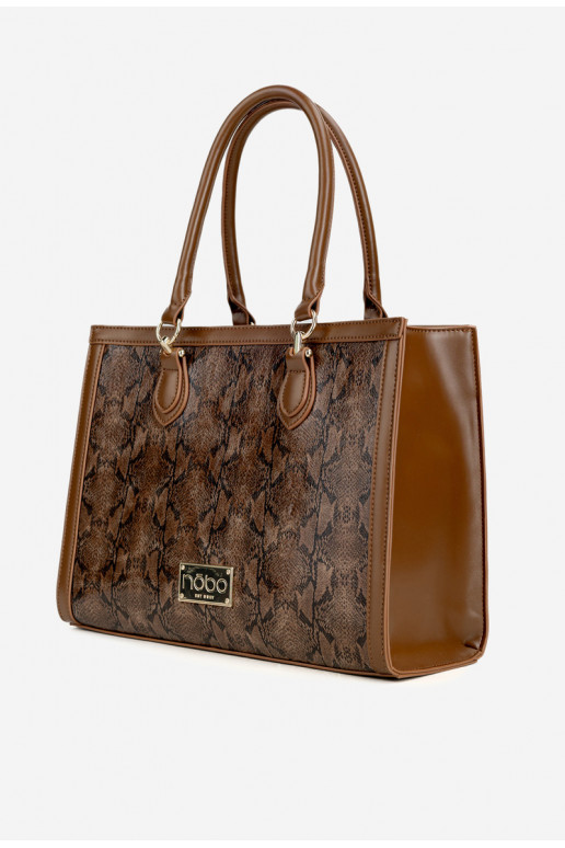 NOBO BAG6150-M17 gyvūnų rašto krepšys rudas