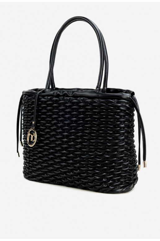 NOBO BAG5940-020 pirkinių krepšys, juodas