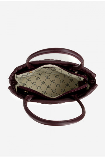 NOBO BAG5940-005 Burgundiško vyno spalvos pirkinių krepšys 2