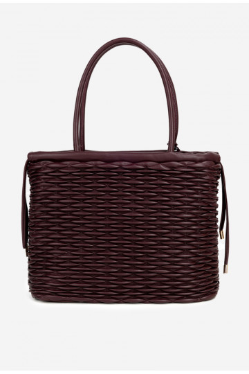 NOBO BAG5940-005 Burgundiško vyno spalvos pirkinių krepšys