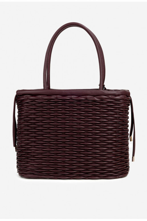 NOBO BAG5940-005 Burgundiško vyno spalvos pirkinių krepšys