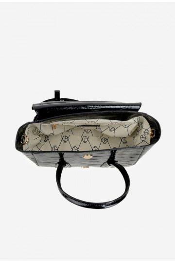 Mažas bagažinės krepšys su reljefiniu raštu NOBO BAG5800-M20 juodas 2