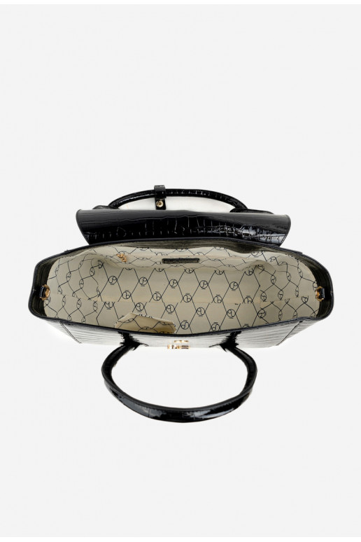 Lakuotos odos bagažinės krepšys su įspaudu NOBO BAG5810-M20 juodas