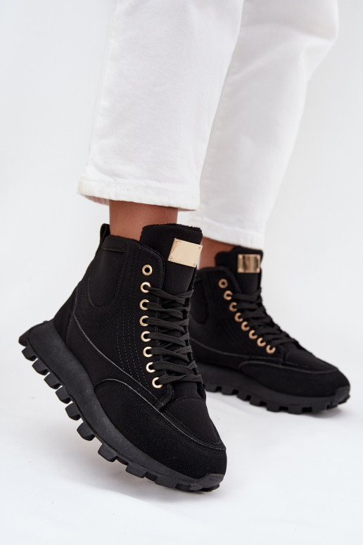 Marivira juodi moteriški aulinukai su šildoma platforma