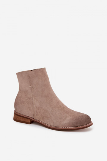 Vinceza 39961 smėlio spalvos moteriški plokščiapadžiai aulinukai iki kulkšnių 2