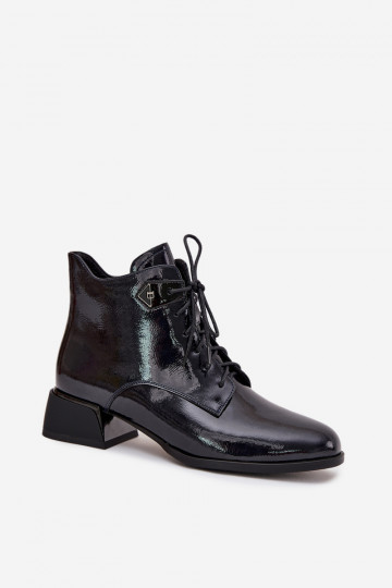 Artiker 57C1117 juodi lakuotos odos moteriški aulinukai iki kulkšnių 2