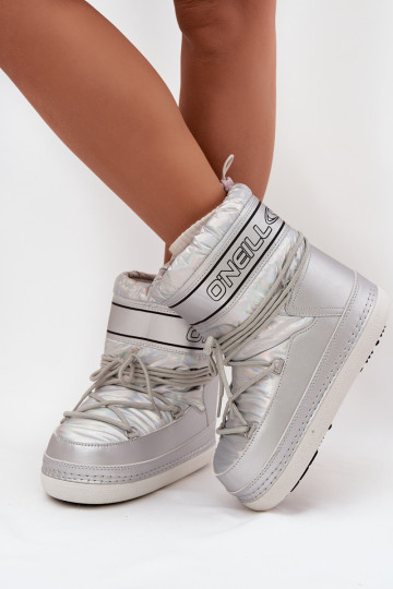 Moteriški sniego batai su raišteliais O& 39 NEILL LISA WOMEN HIGH 90253012.99S sidabriniai