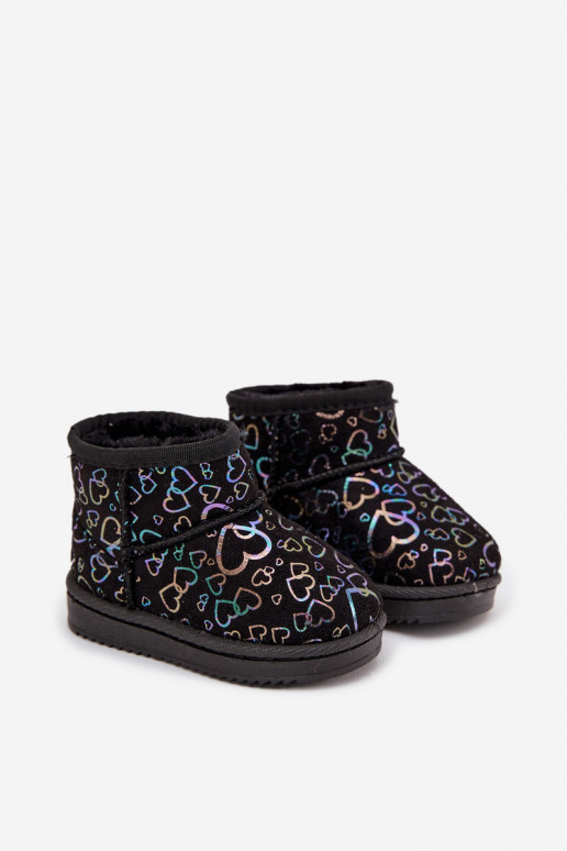 Vaikiški sniego batai su širdelėmis, juodi Calivine