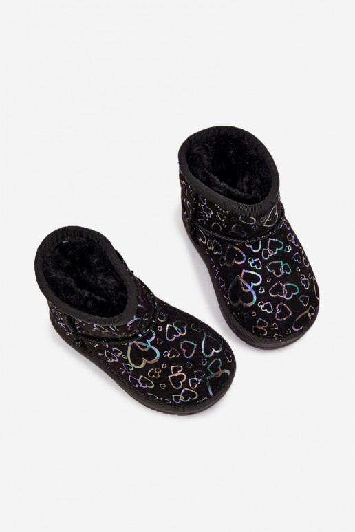 Vaikiški sniego batai su širdelėmis, juodi Calivine