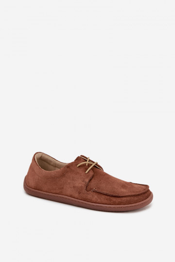 „Zazoo 327“ moteriški basi bateliai iš natūralios zomšos, rudi 2